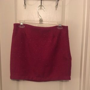 Pink mini skirt